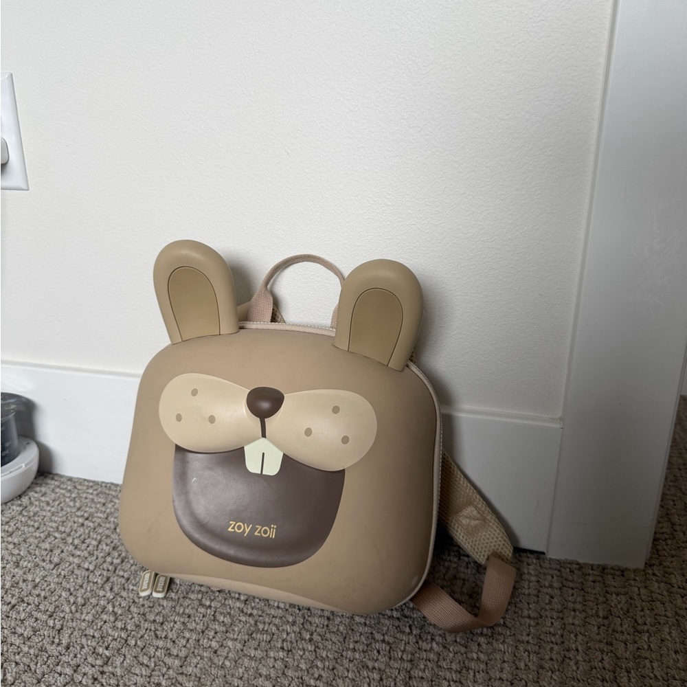 Rabbit backpack , bunny backpack kids neutral color